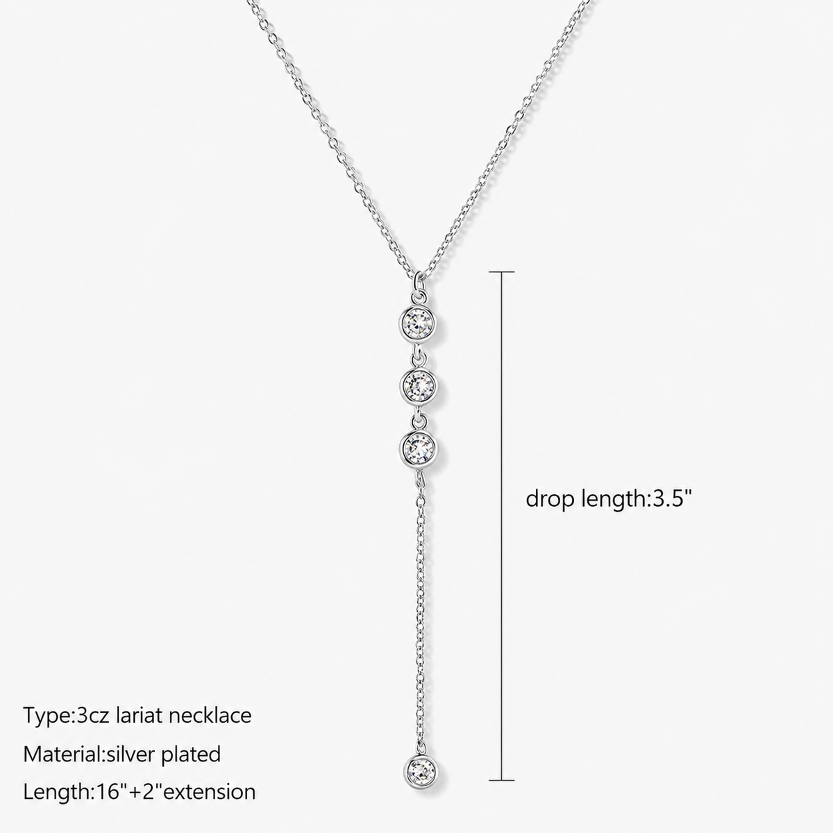 Teardrop Y Necklace