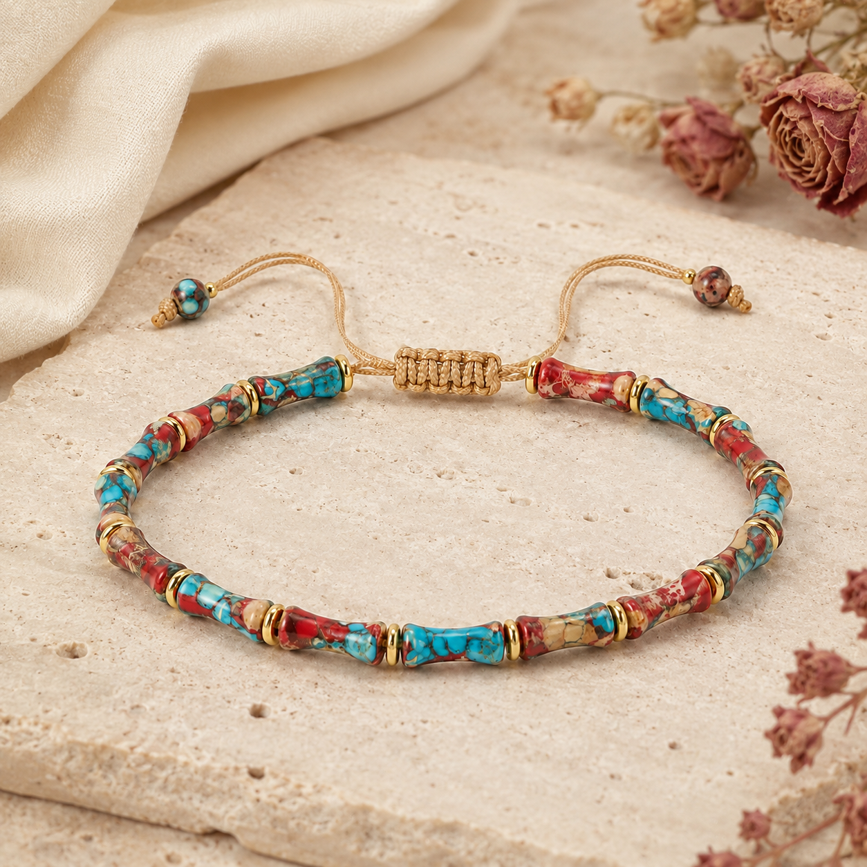 Imperial Jasper Beaded Bracelet