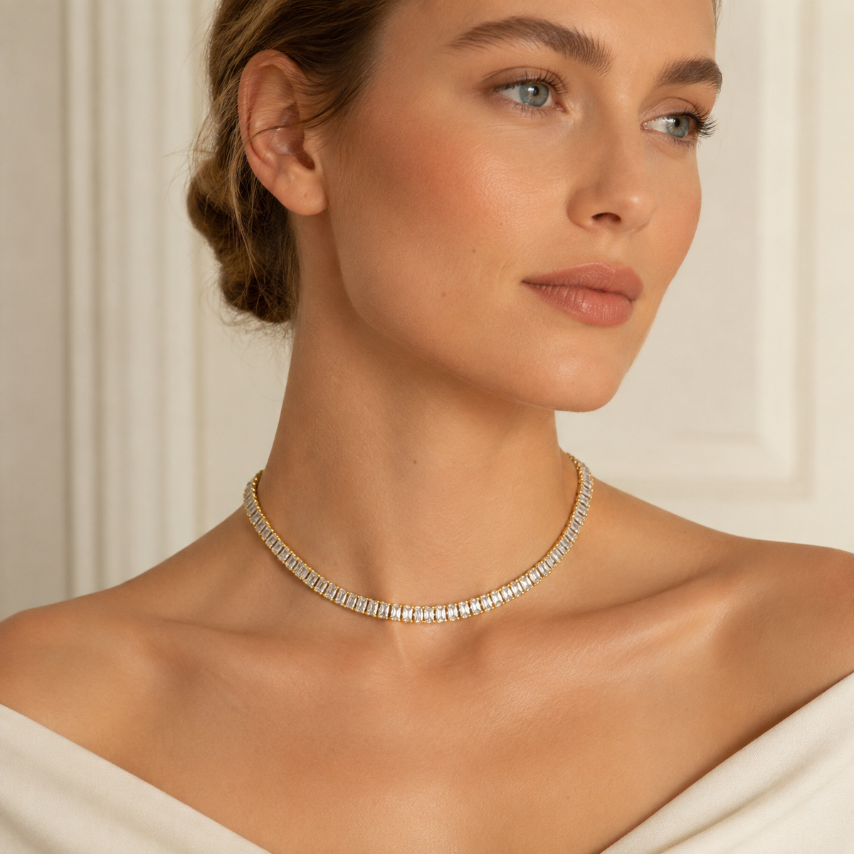 Rectangle CZ Tennis Choker