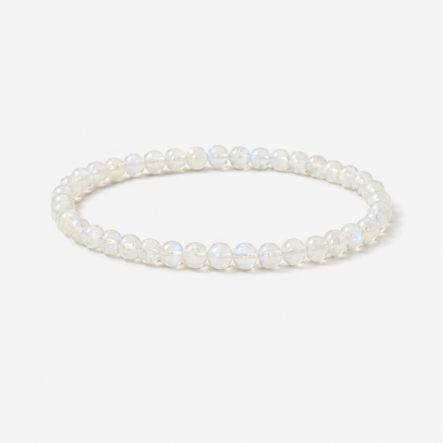 Dainty 4mm Moonstone Bracelet | TEWIKY