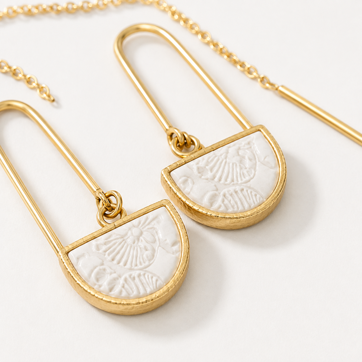 Cherry Blossom Threader Earrings