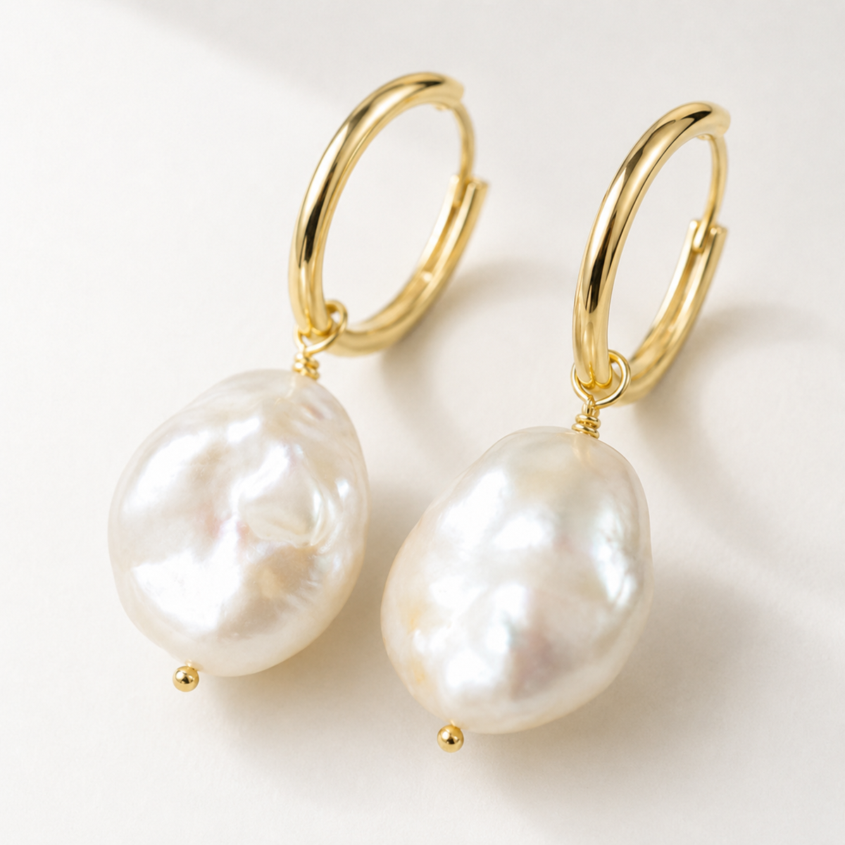 Natural Baroque Pearl Drop Earrings