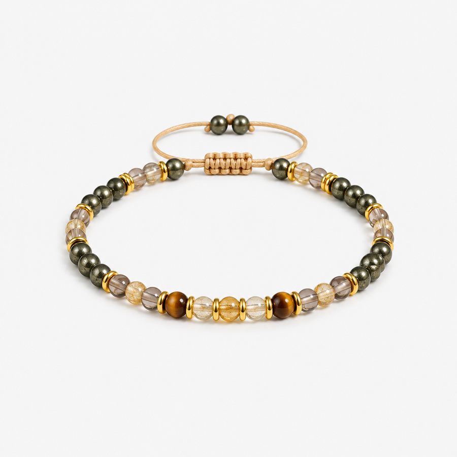 Citrine Tiger Eye Gemstone Bracelet