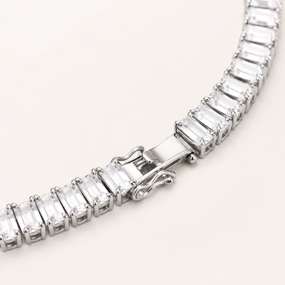Rectangle CZ Tennis Choker