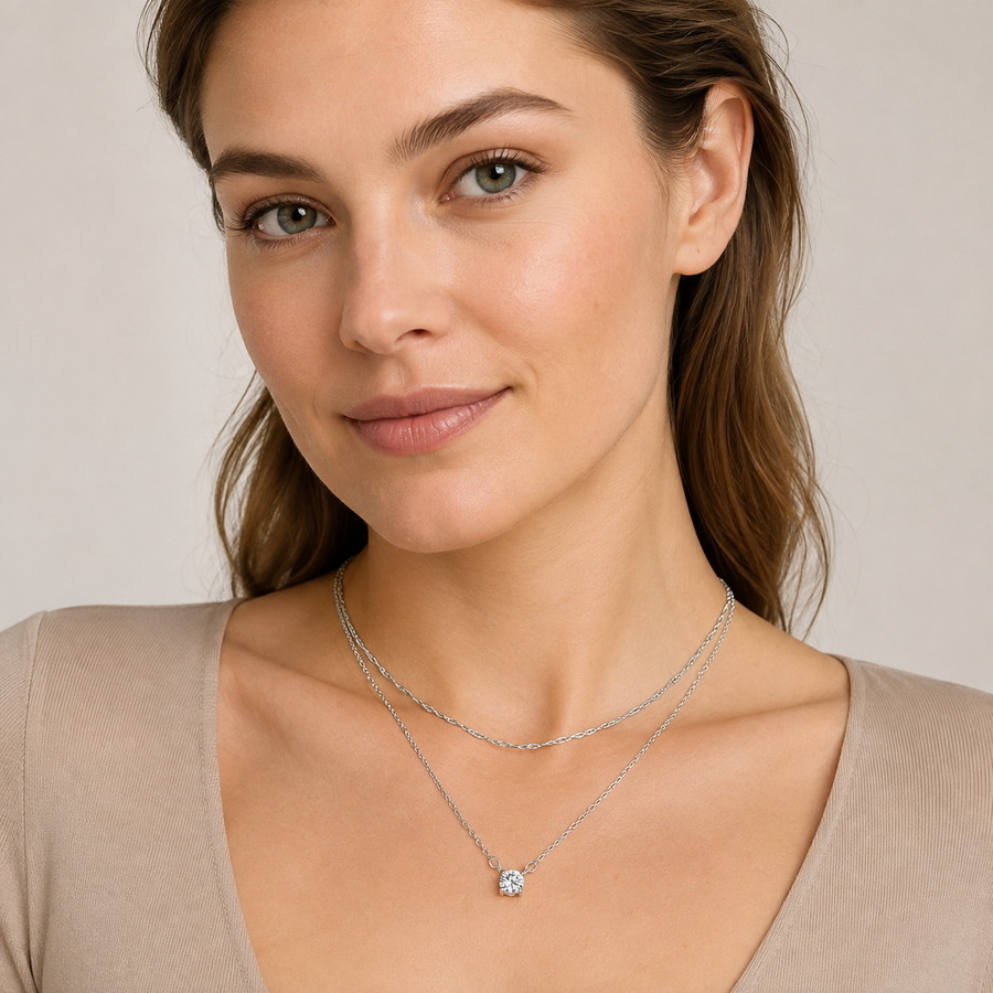 Dainty Layered CZ Necklace