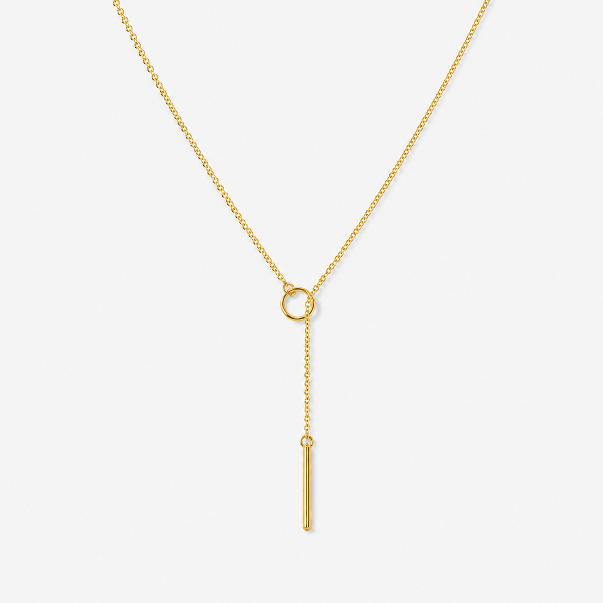 Circle Bar Y Necklace