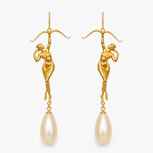 Sagittarius Goddess Dangle Earrings