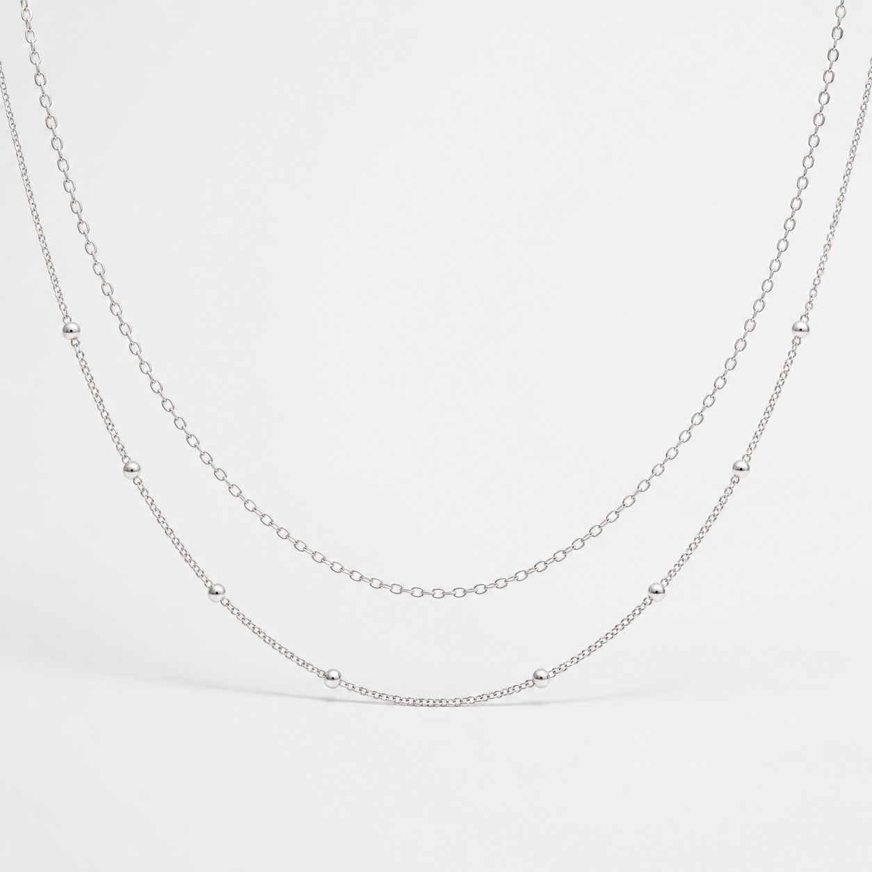 Simple Layered Beaded Necklace
