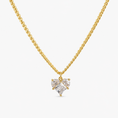 Chunky Heart Pendant Choker