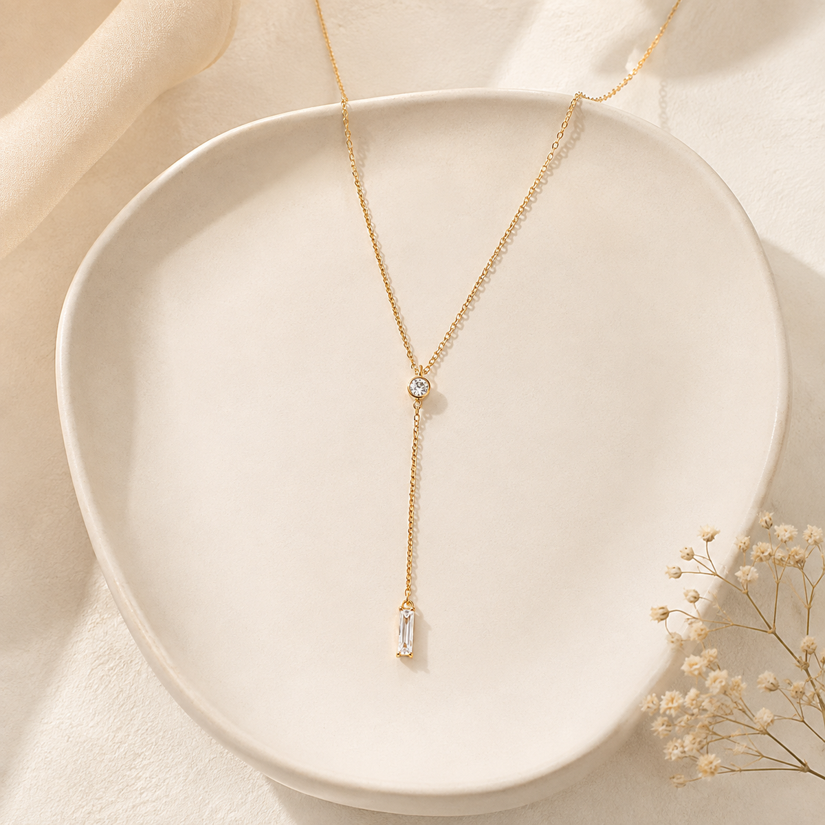 CZ Y Necklace