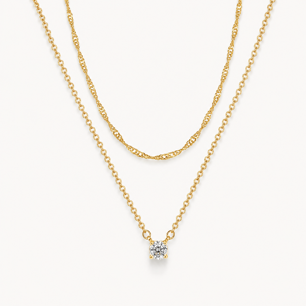 Simple Layered CZ Necklace