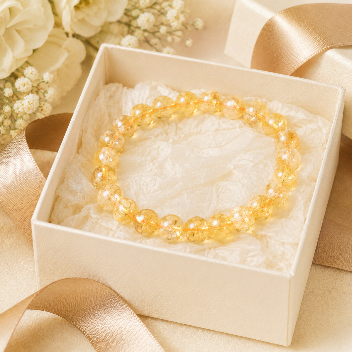 Natural Citrine Gemstone Bracelet
