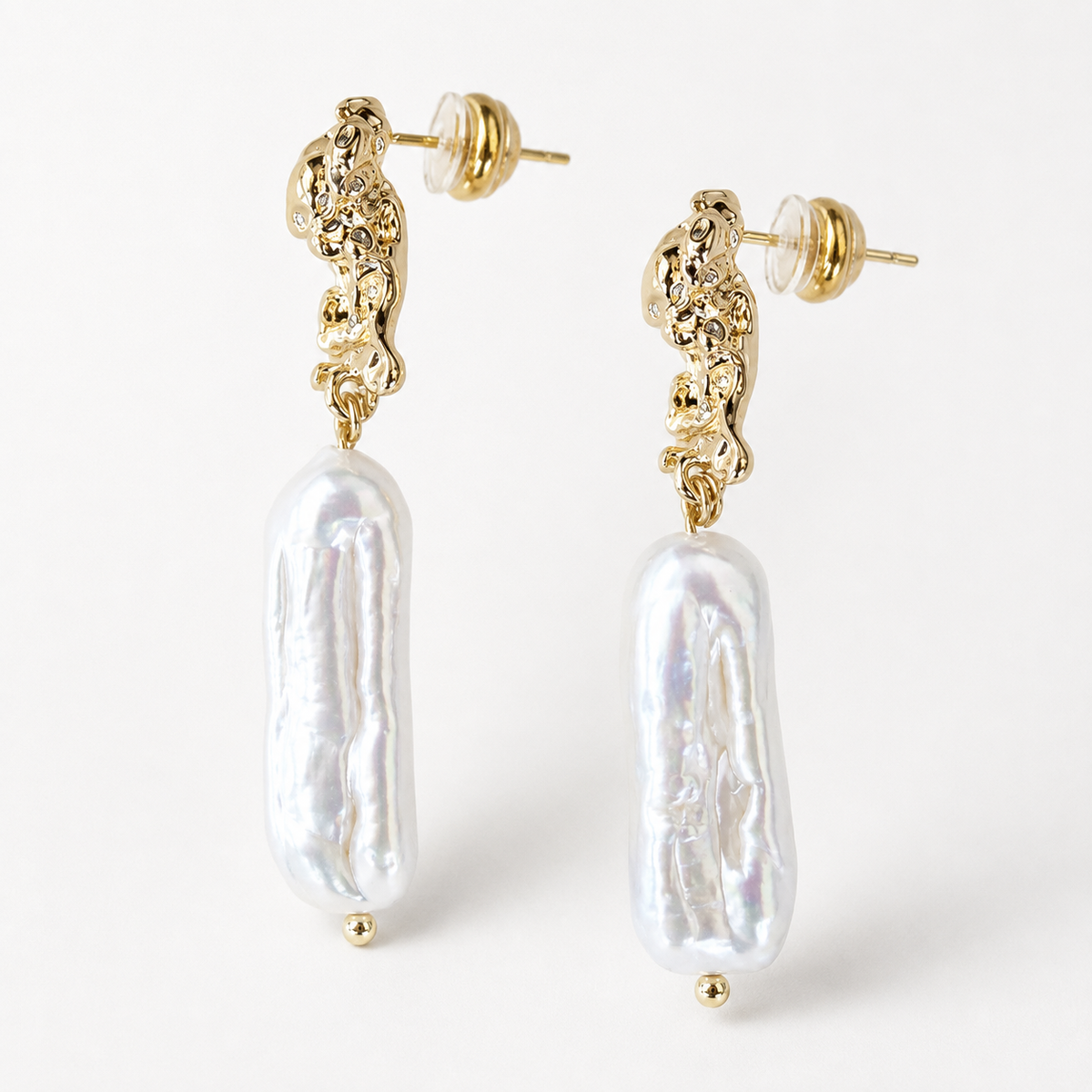 Large Baroque Freshwater Pearl Earrings