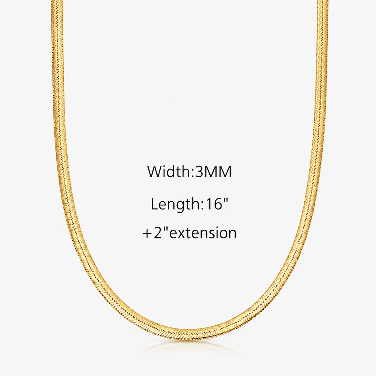 3mm Snake Chain Necklace