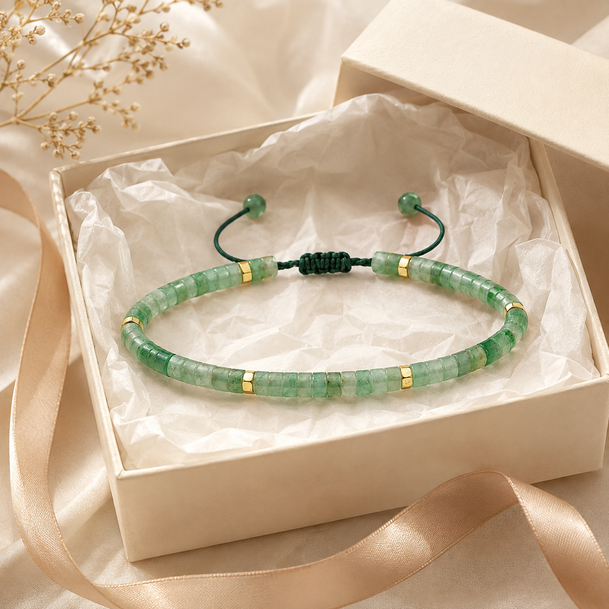 Green Aventurine Gemstone Bracelet