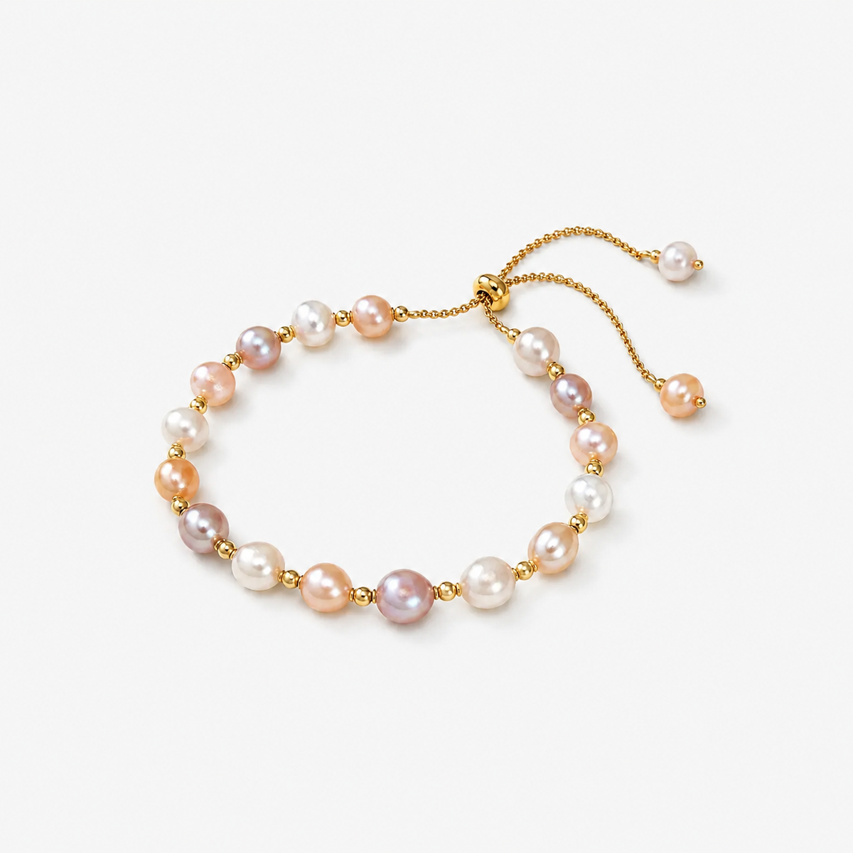 Three-Tone Freshwater Pearl Bracelet