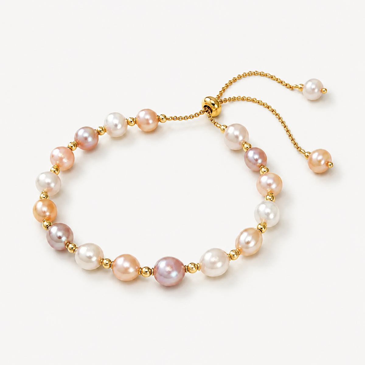 Three-Tone Freshwater Pearl Bracelet