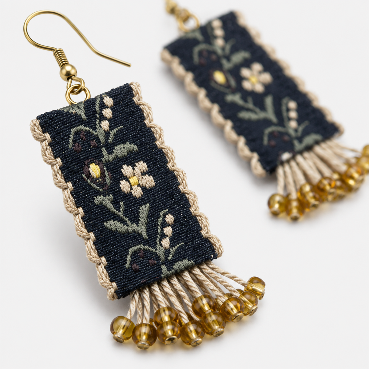 Wildflower Vintage Dangle Earrings