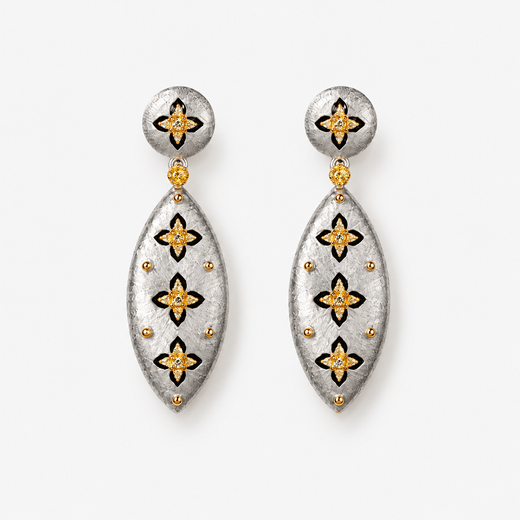 Clover Rhinestone Stud Earrings