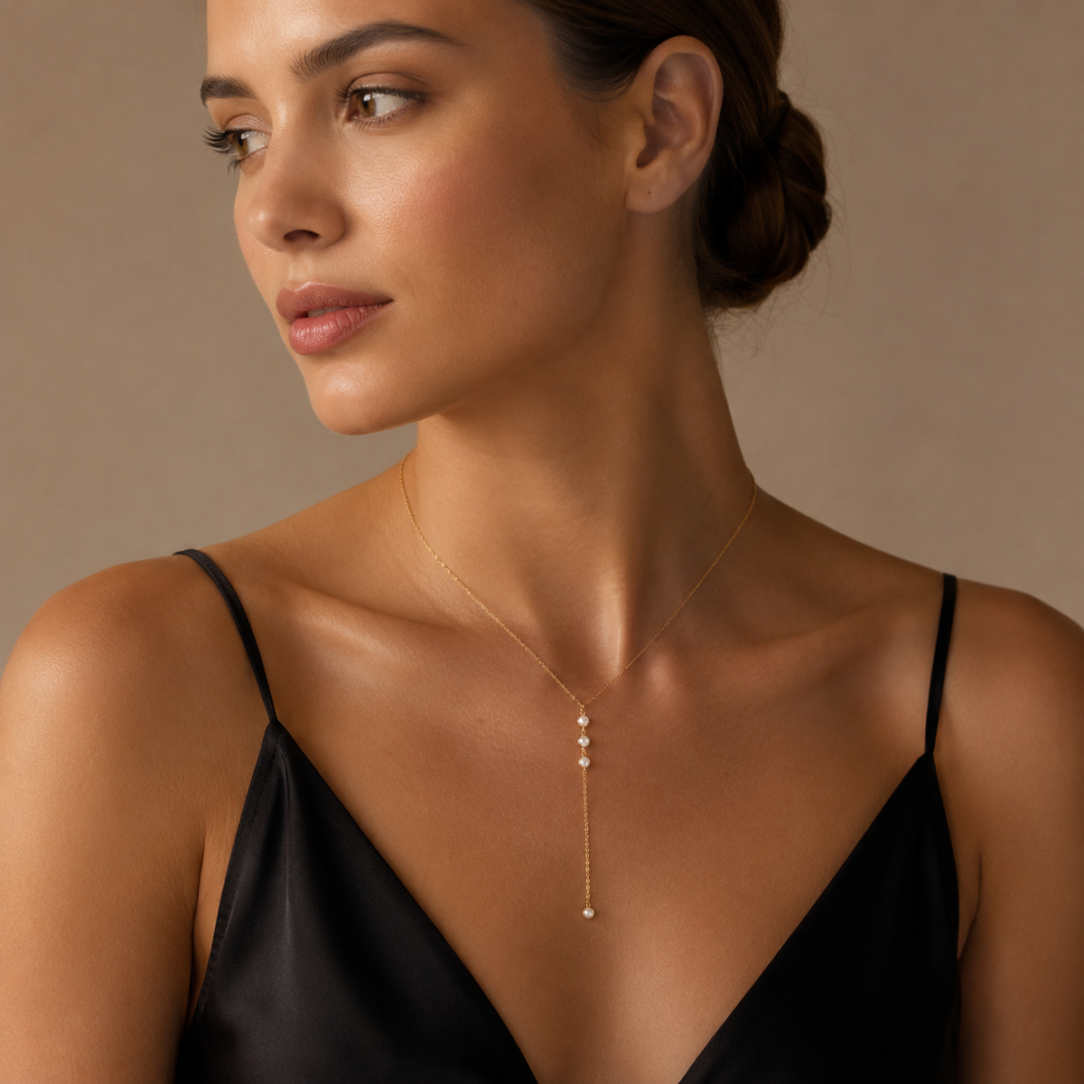 Teardrop Y Necklace
