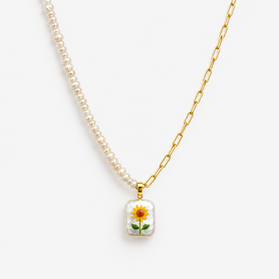 Sunflower Baroque Pearl Necklace