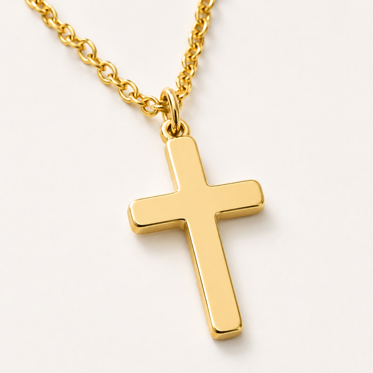 Layered Beaded Cross Necklace