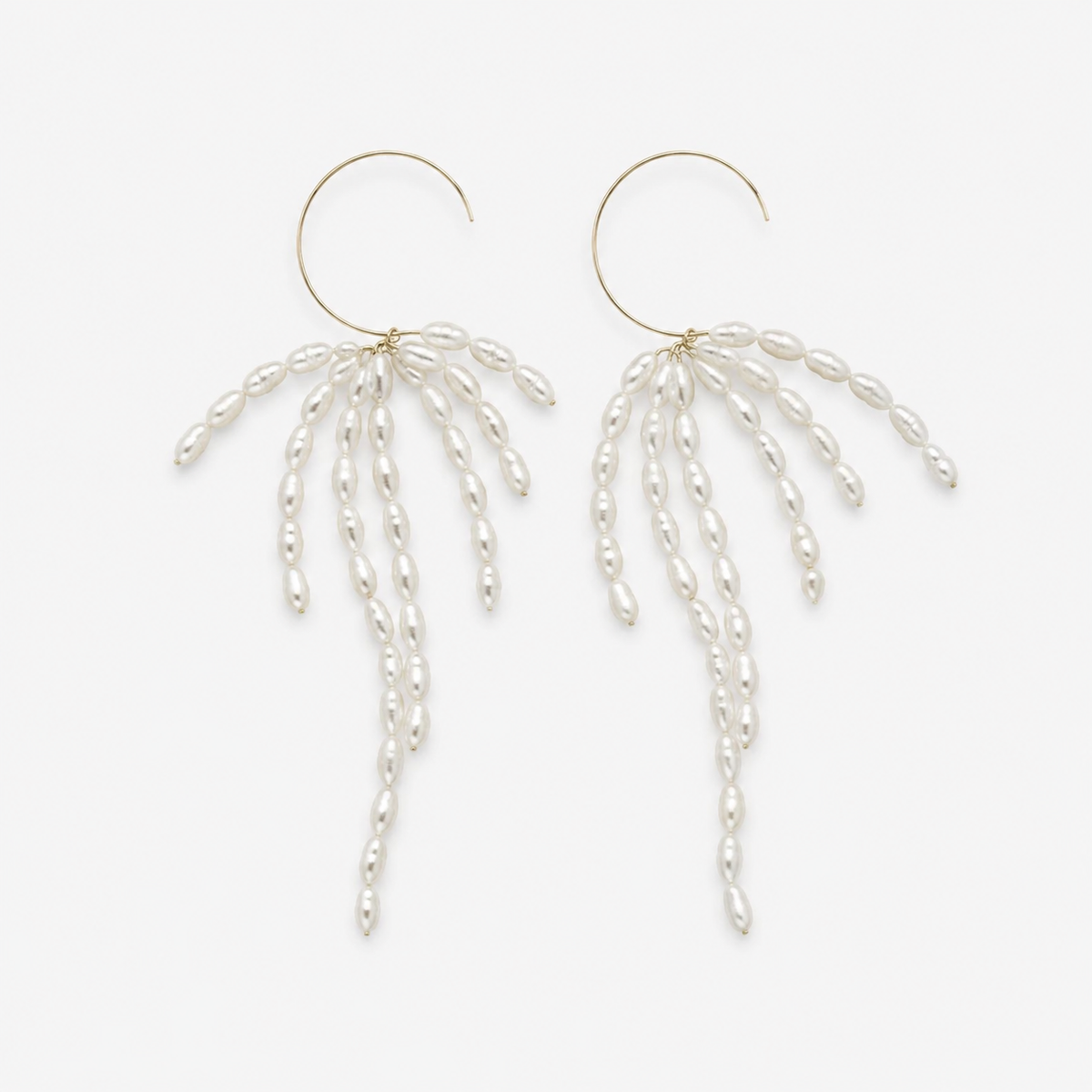 Baroque Pearl Cascade Tassel Earrings