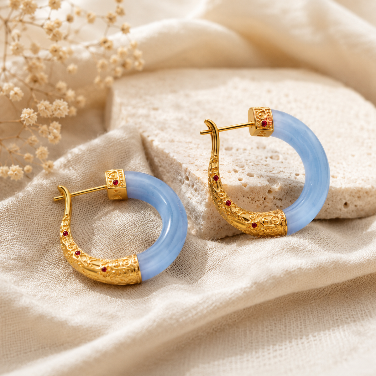 Hollow U-Shape Hoop Earrings