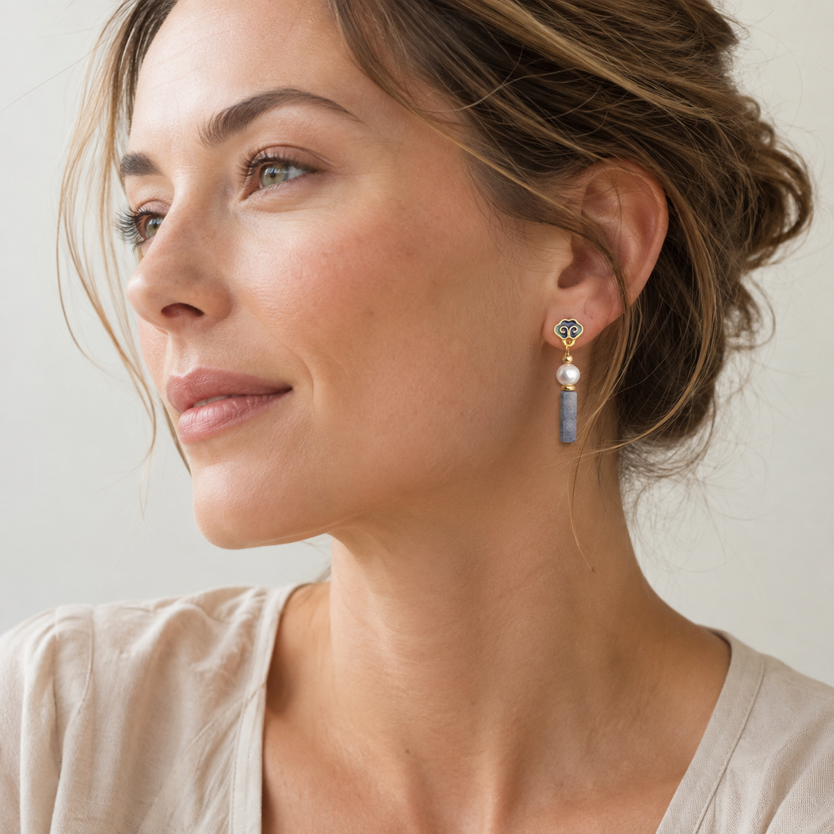 Cloud Freshwater Pearl Drop Earrings