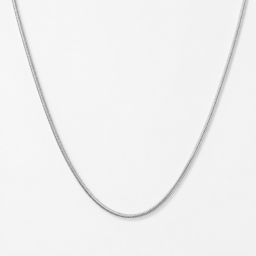 Thin Flat Snake Chain Necklace