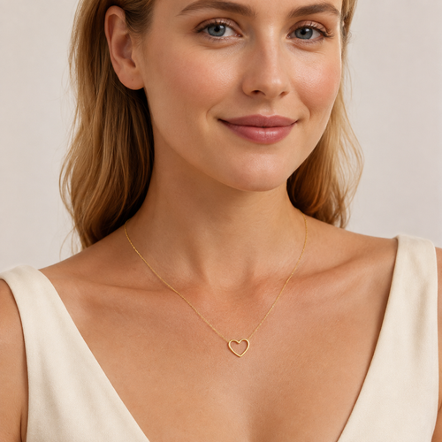 Dainty Open Heart Necklace