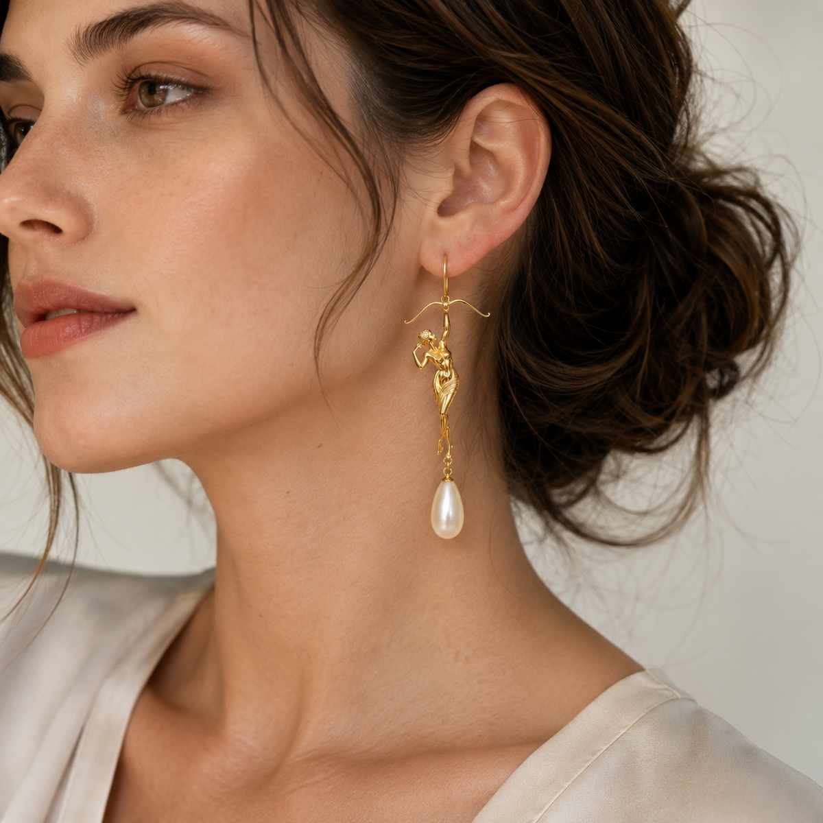 Sagittarius Goddess Dangle Earrings