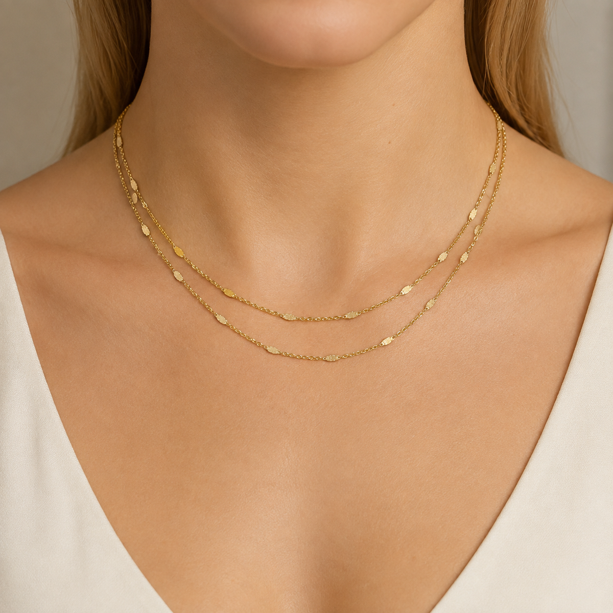 Dainty Layered Dot Necklace