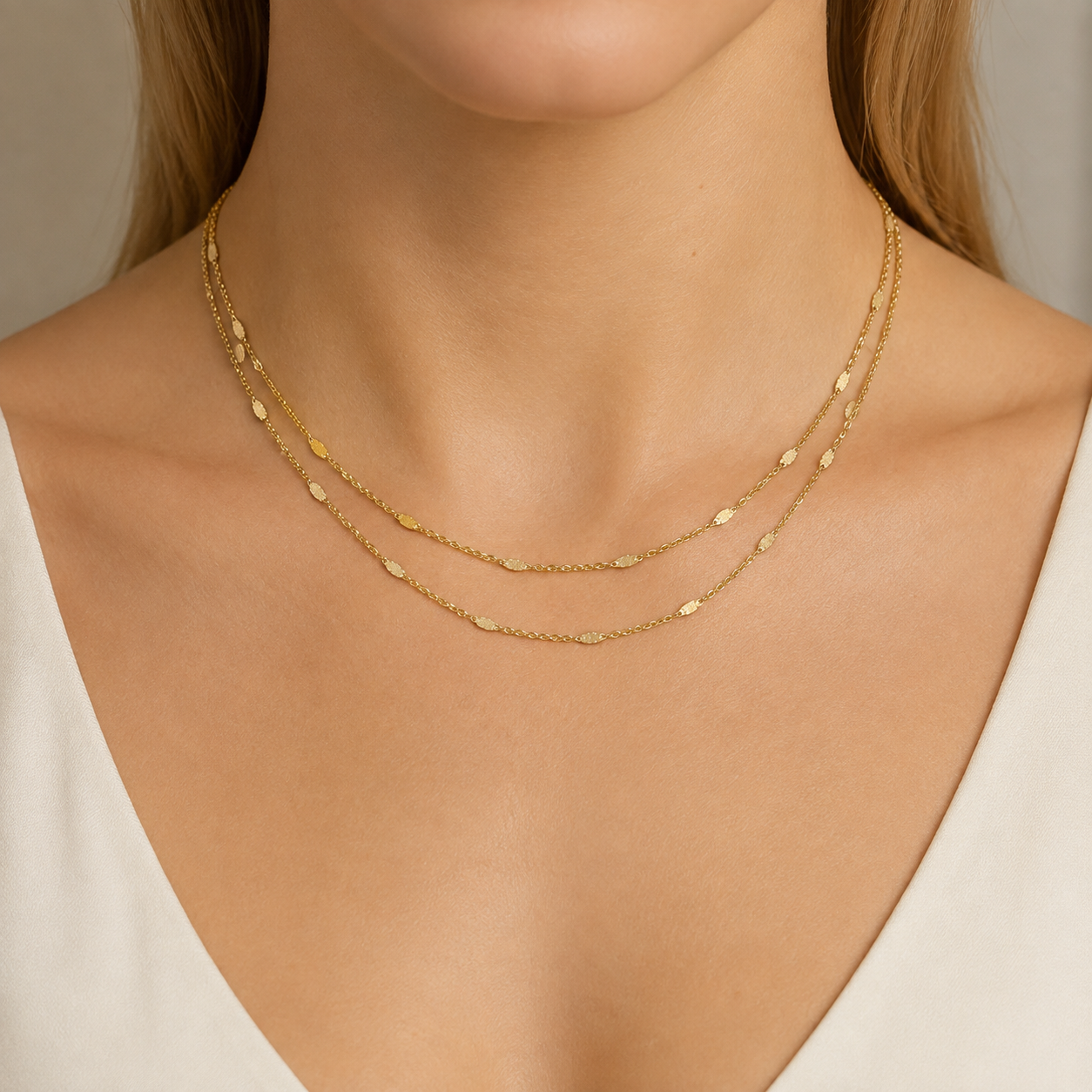 Dainty Layered Dot Necklace