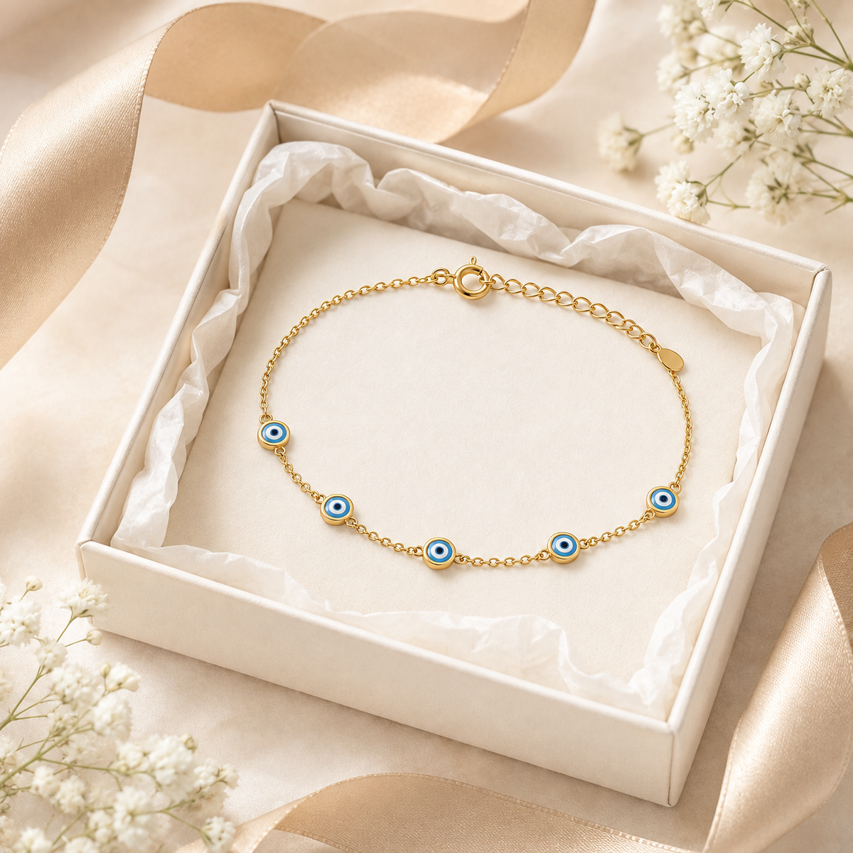 Turkish Evil Eye Charm Bracelet