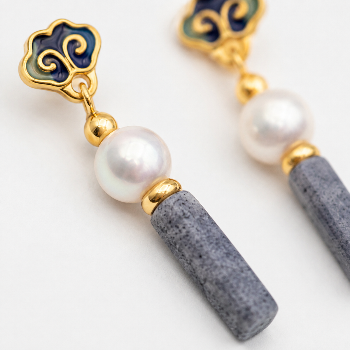 Cloud Freshwater Pearl Drop Earrings