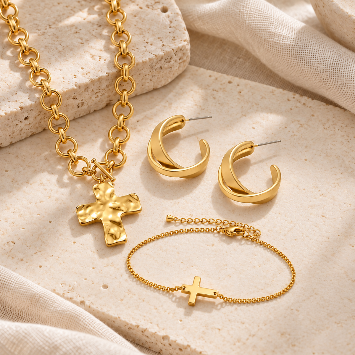 Gold Cross Set