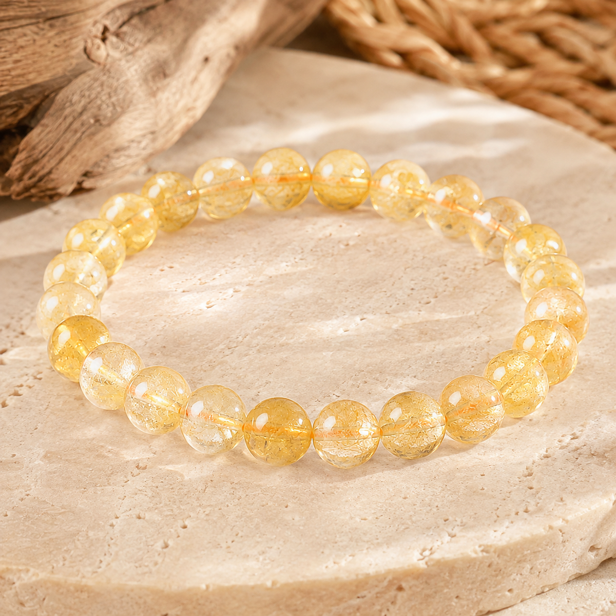 Natural Citrine Gemstone Bracelet