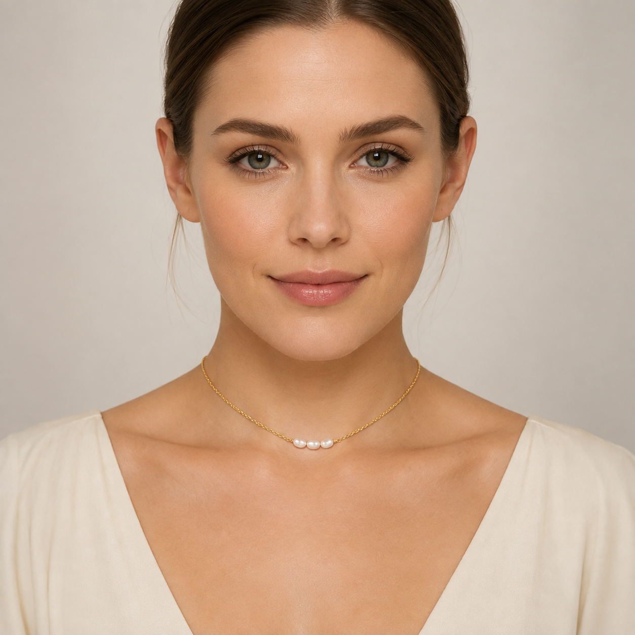 Classic Pearl Choker Necklace