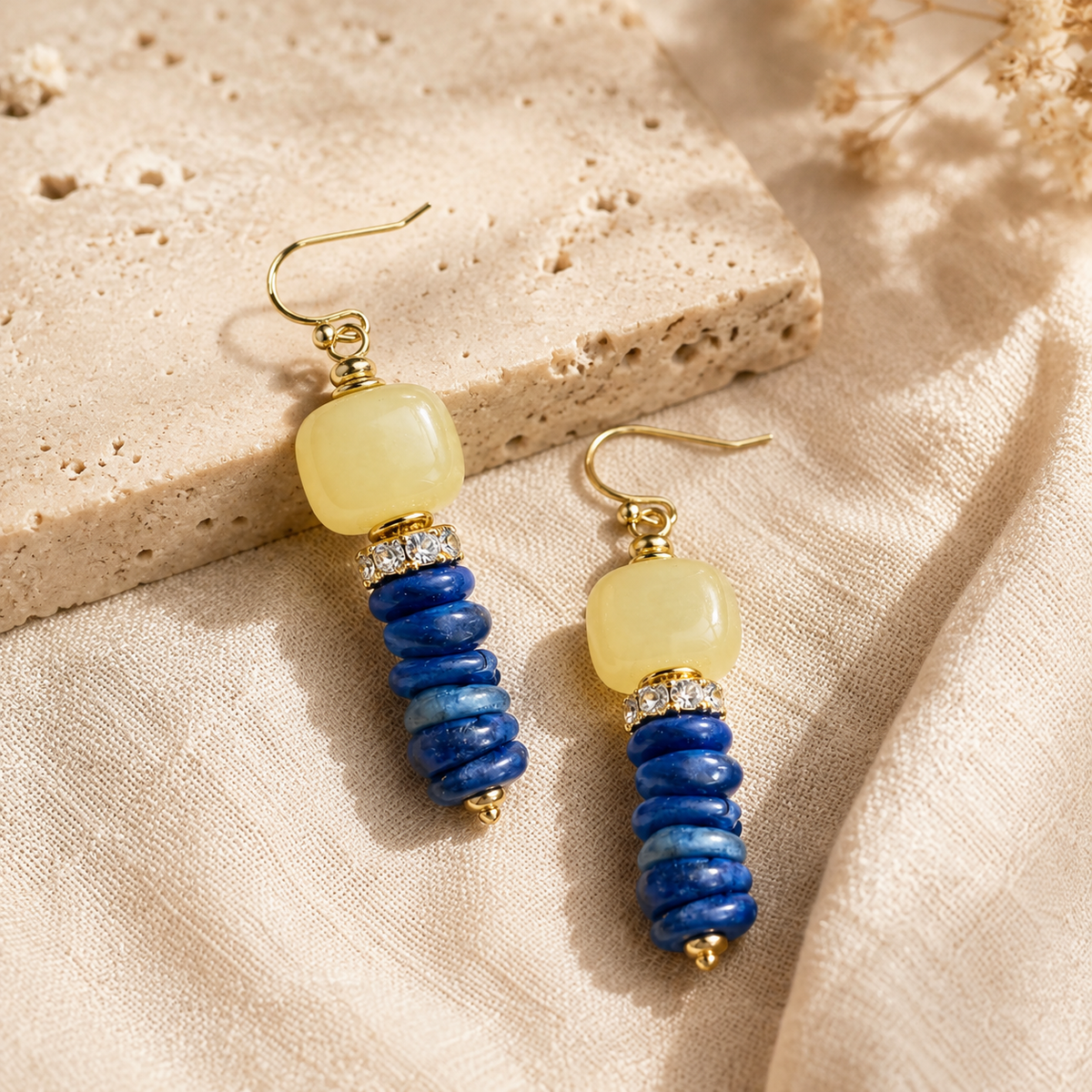 Kyanite Crystal Dangle Earrings