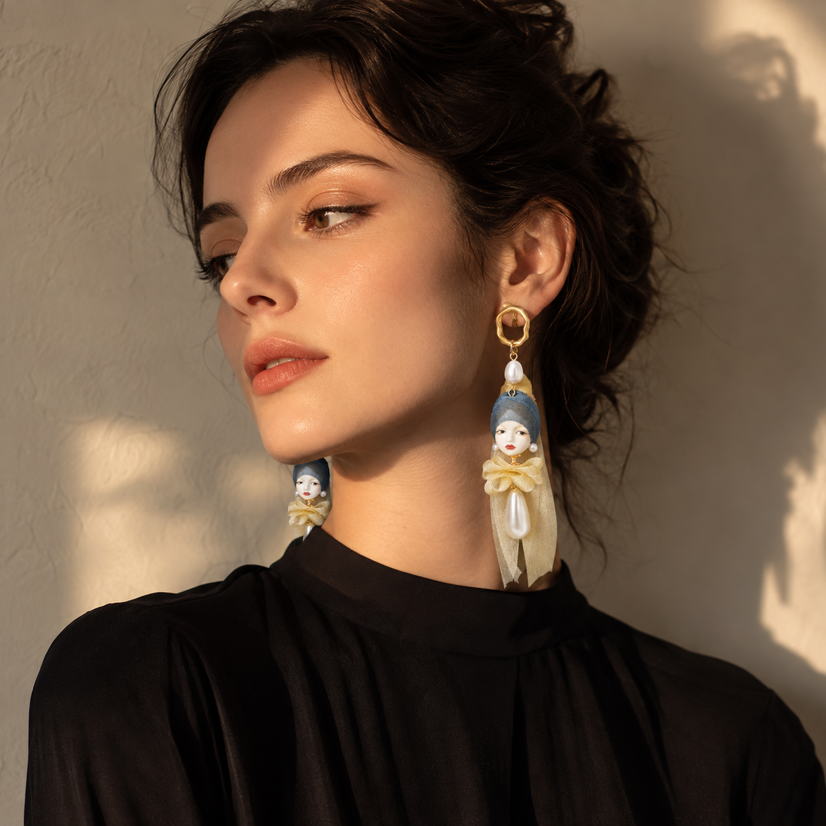Girl with a Pearl Earring Art Studs