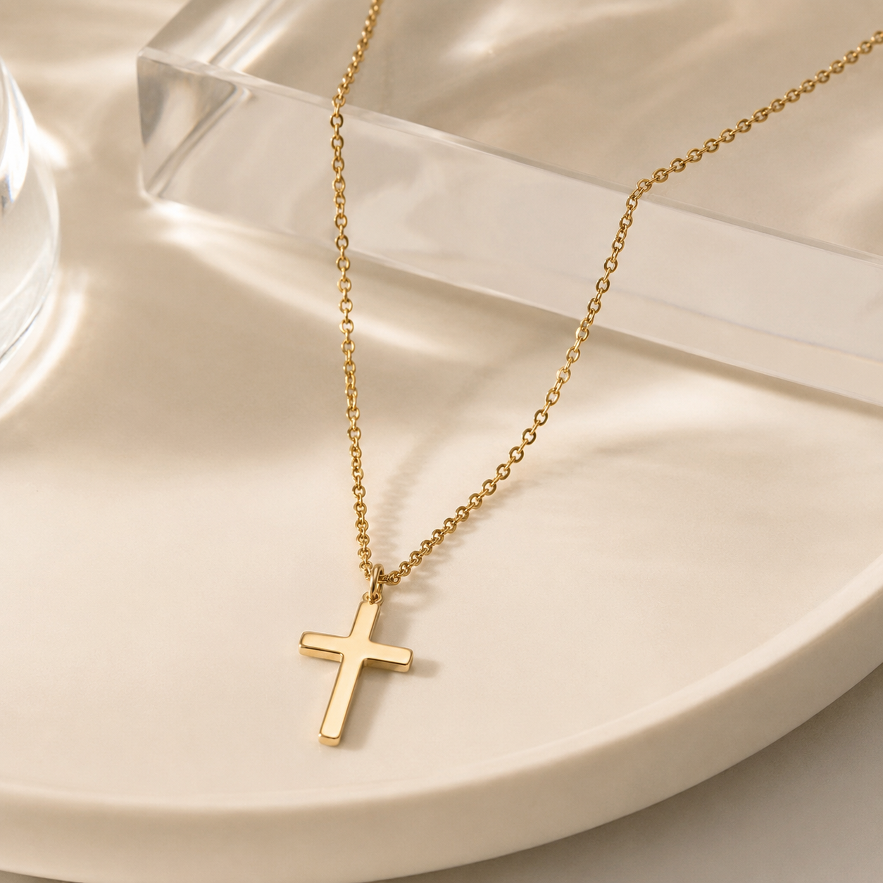 Small Cross Pendant Necklace