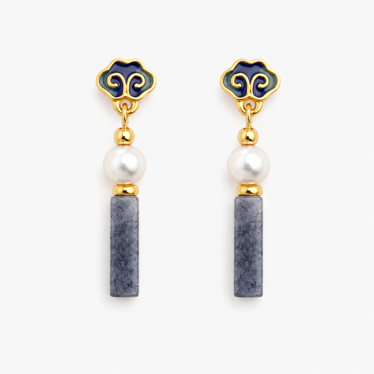 Cloud Freshwater Pearl Drop Earrings