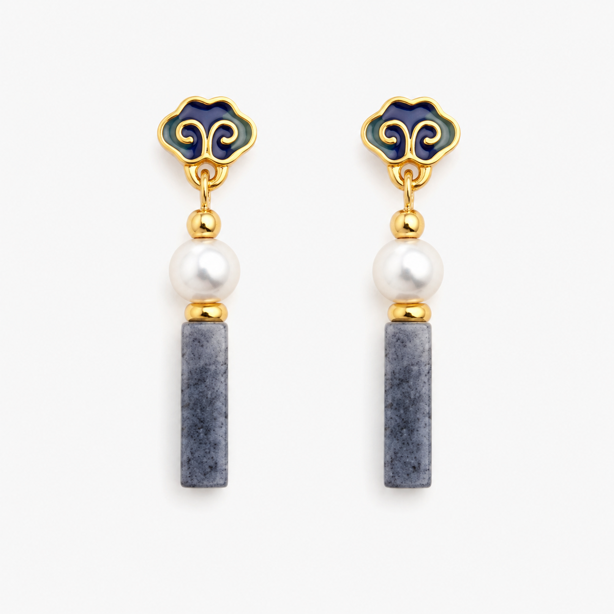 Cloud Freshwater Pearl Drop Earrings