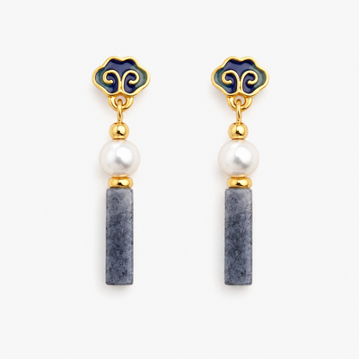Cloud Freshwater Pearl Drop Earrings