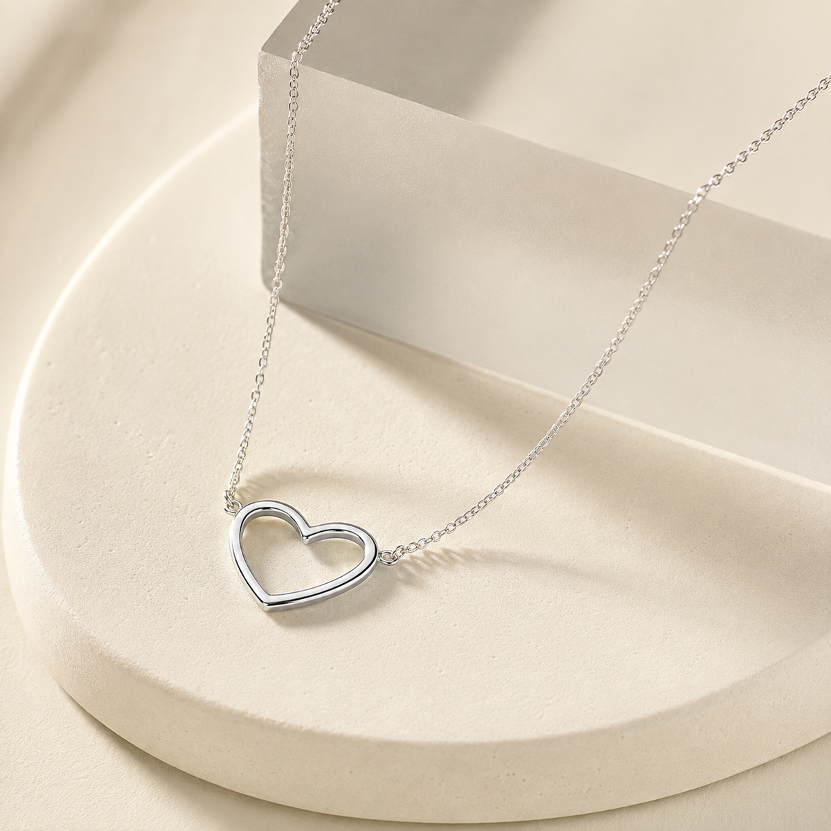Dainty Open Heart Necklace