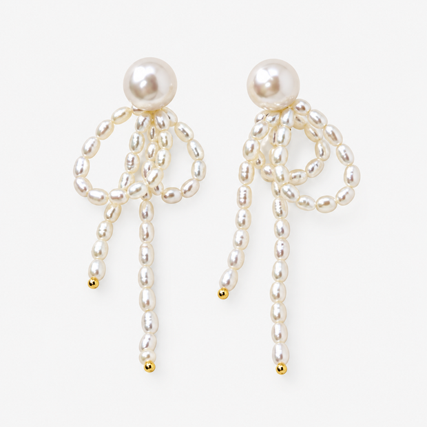 Baroque Pearl Tassel Drop Earrings