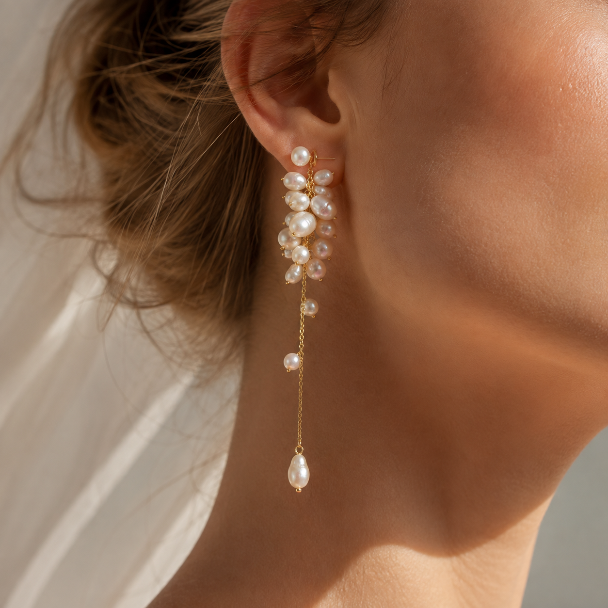 Freshwater Pearl Cascade Earrings