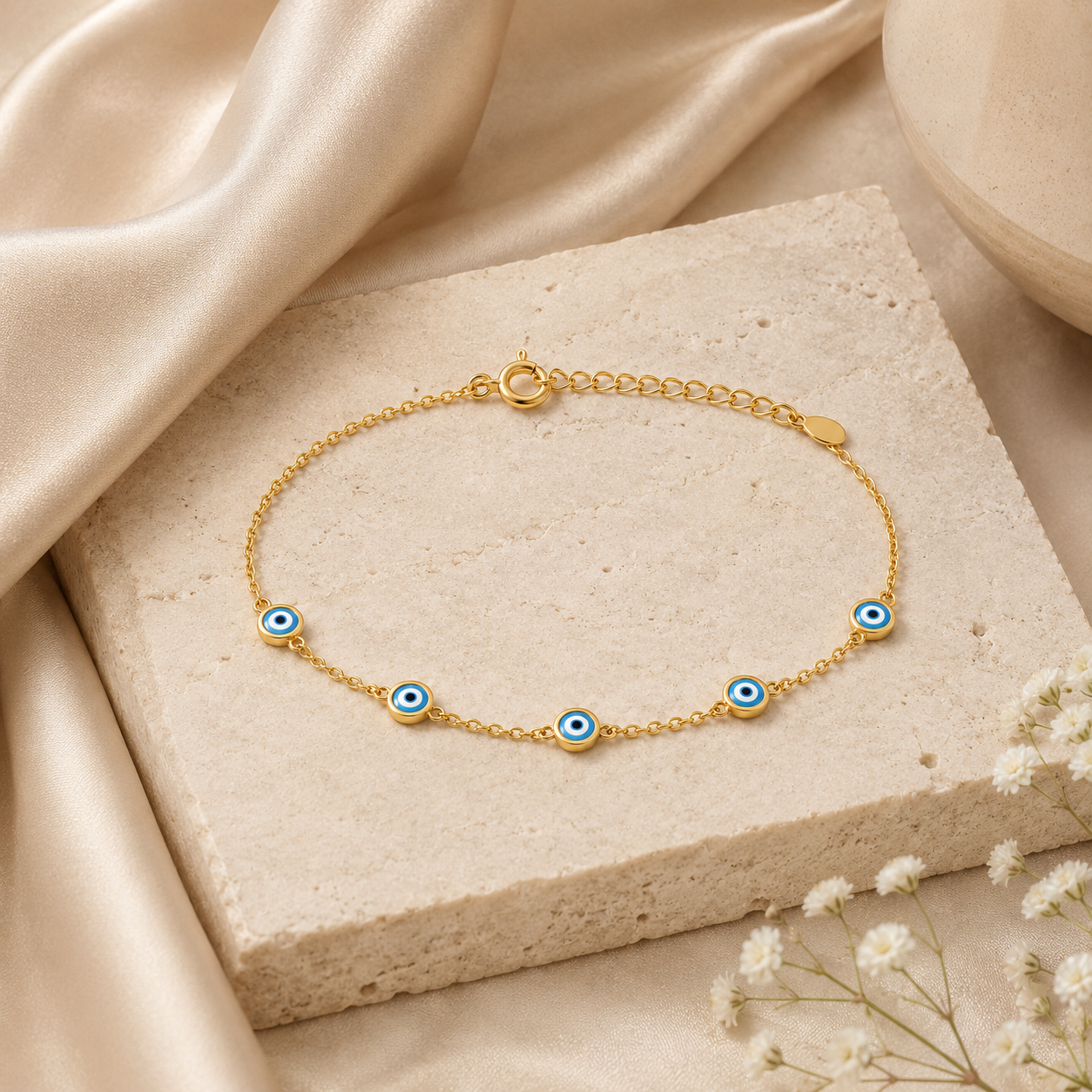 Turkish Evil Eye Charm Bracelet