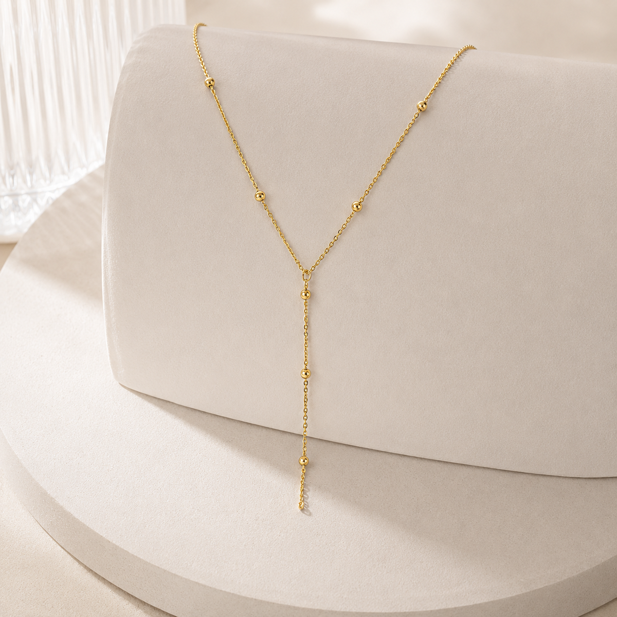 Beaded Y Necklace